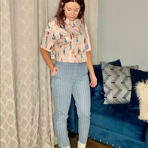 Pinstripe trouser pants